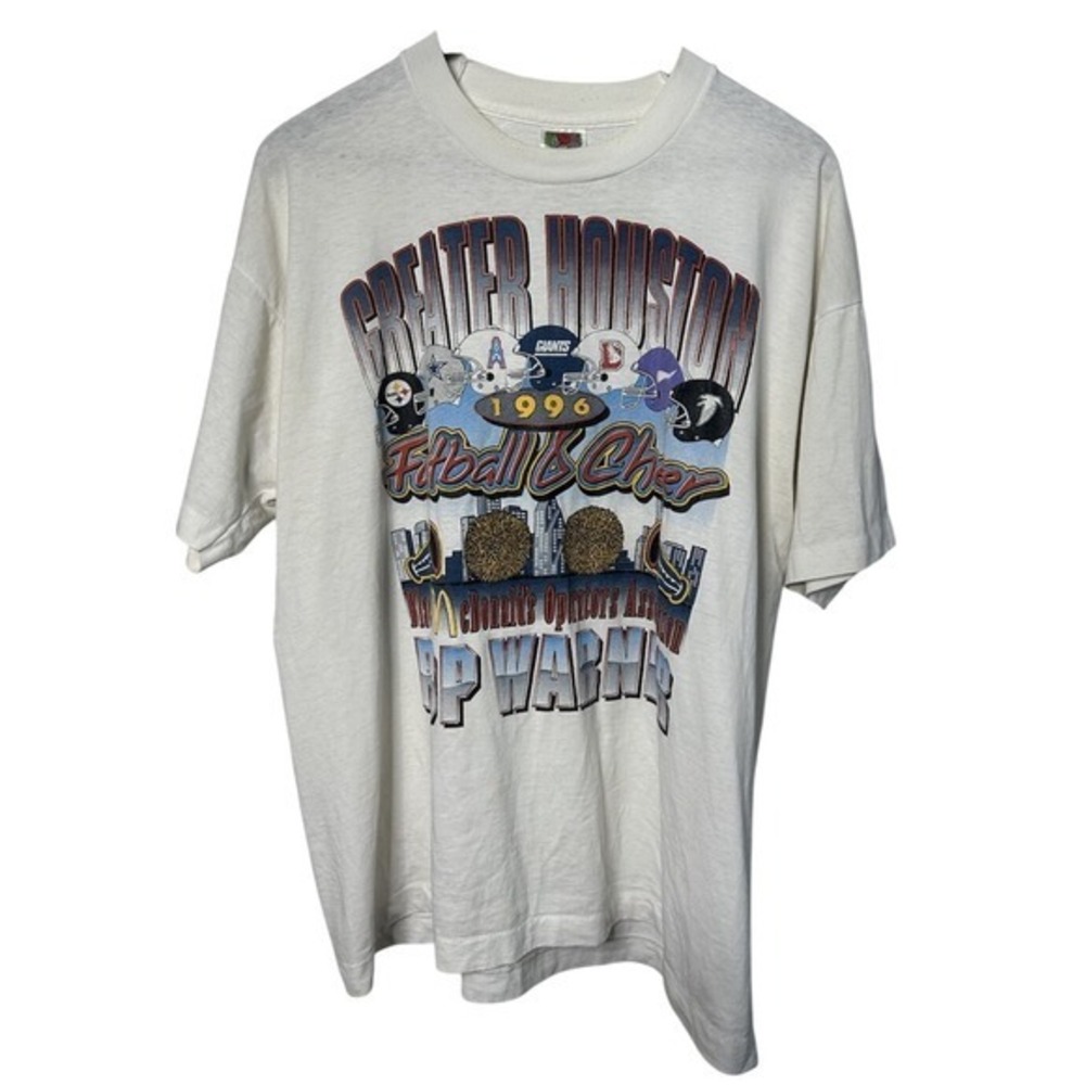 VTG 1996 Greater‎ Houston Football Cheer McDonald's Operators Men XL T-Shirt